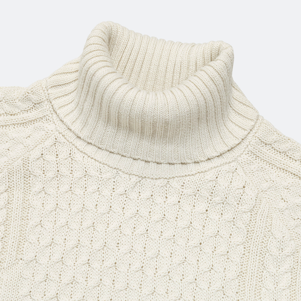 Nike - NikeLab Cable Knit Turtleneck Sweater - Light Bone - UP THERE