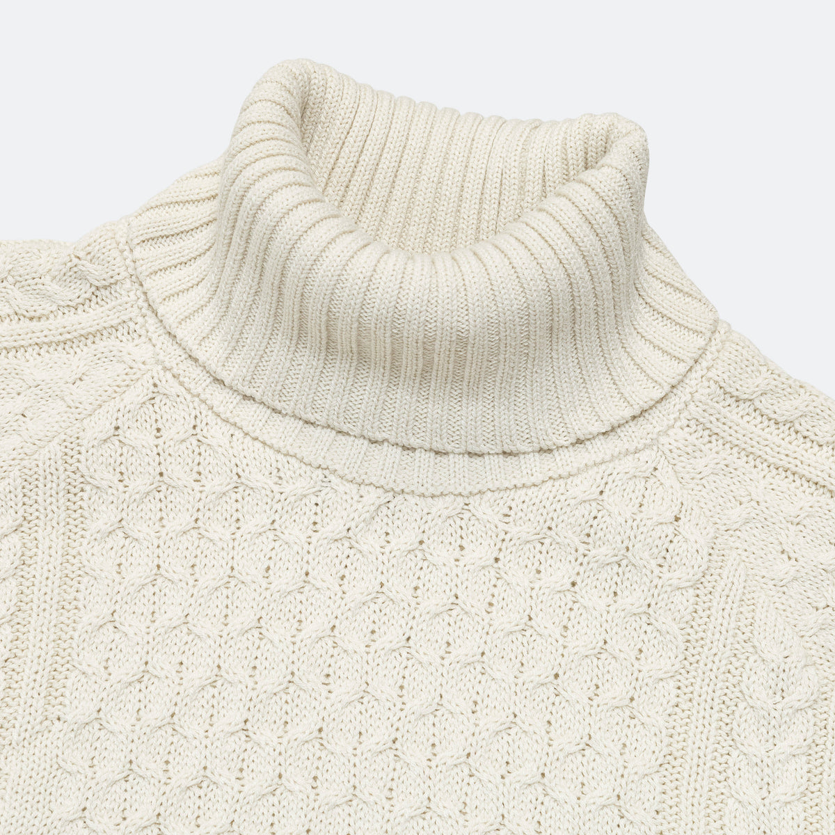 NikeLab Cable Knit Turtleneck Sweater Light Bone UP THERE
