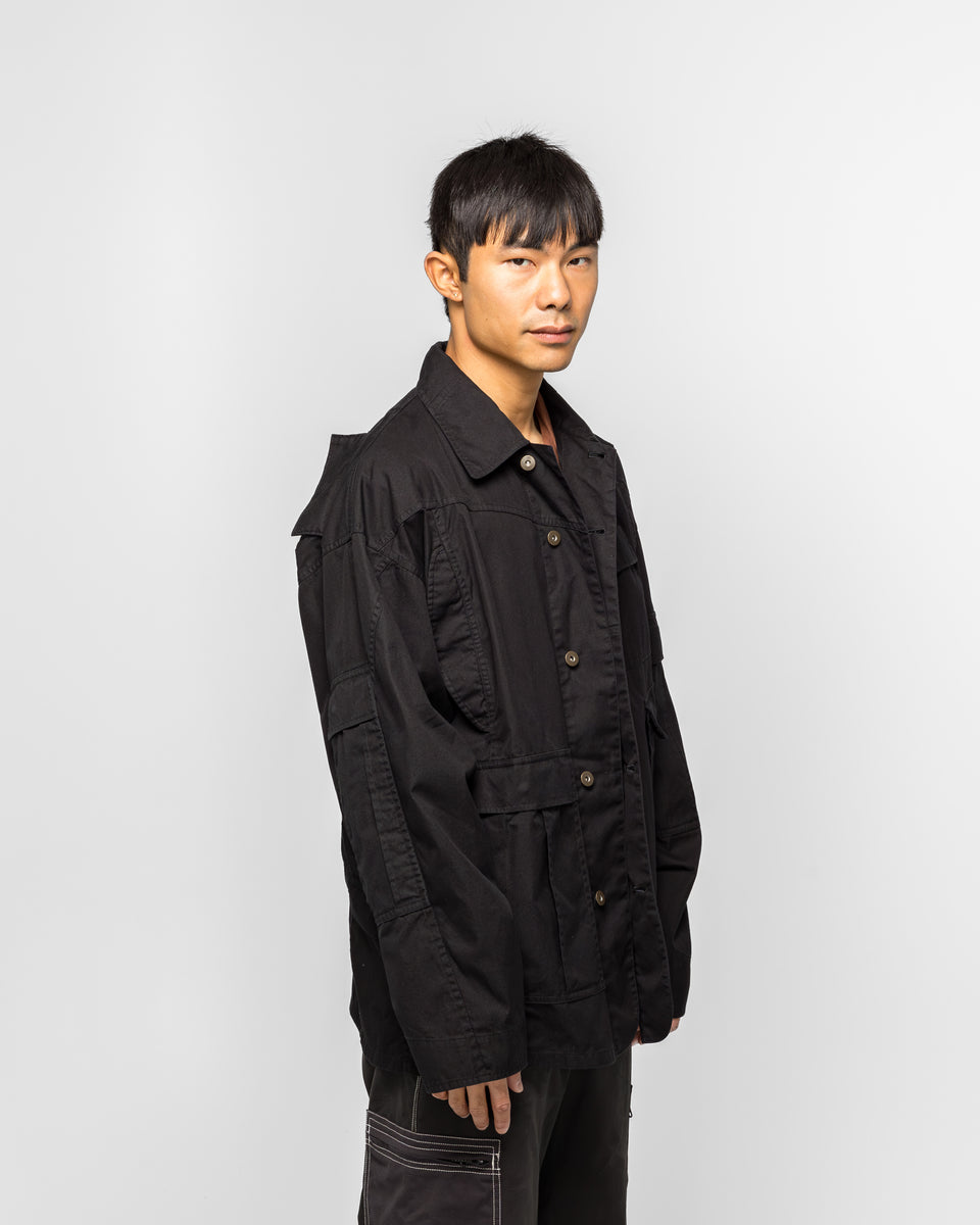 NOMARHYTHM TEXTILE - Rebuild Coverall Jacket x Needles - Black
