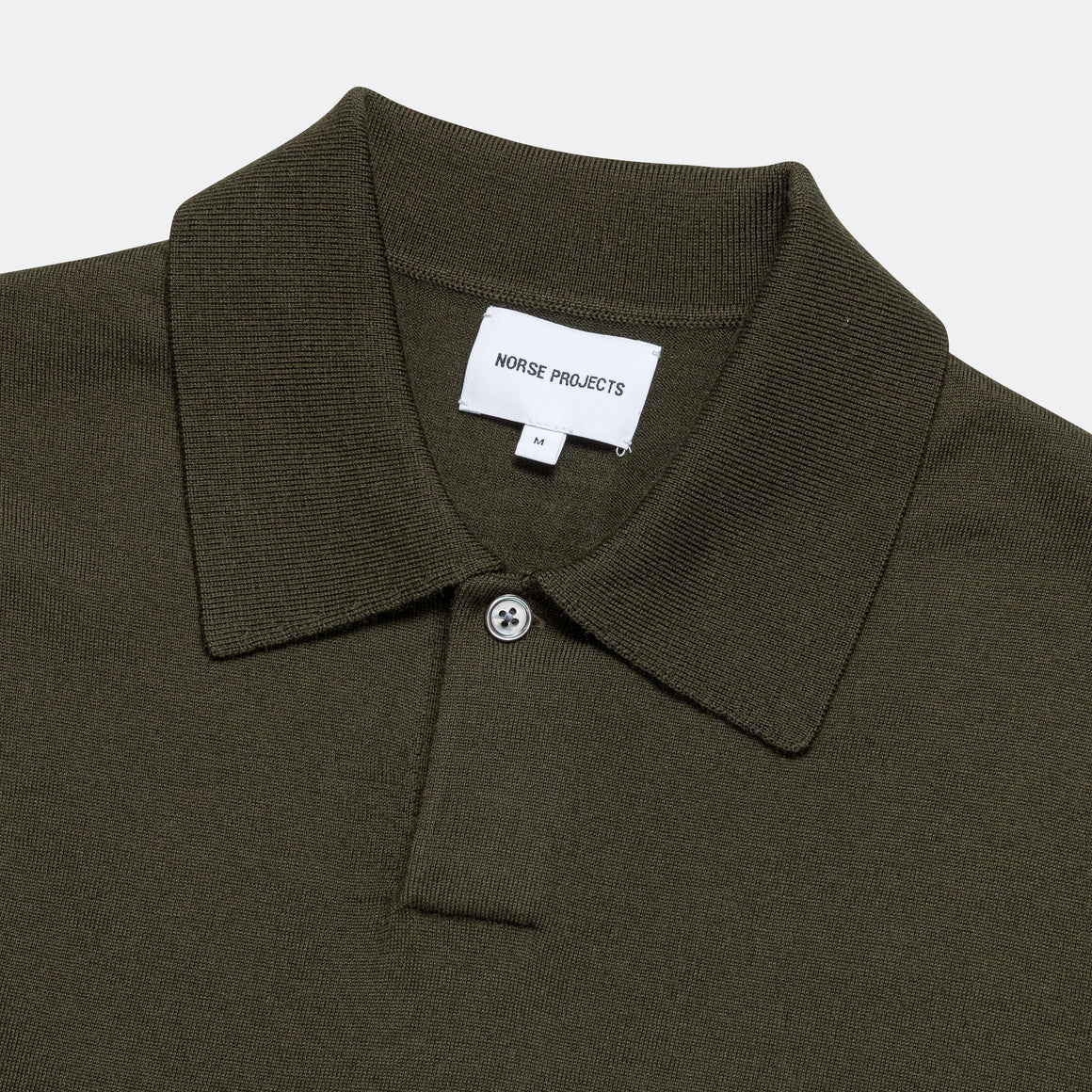 Norse Projects - Jon Tech Merino SS Polo - Army Green - UP THERE