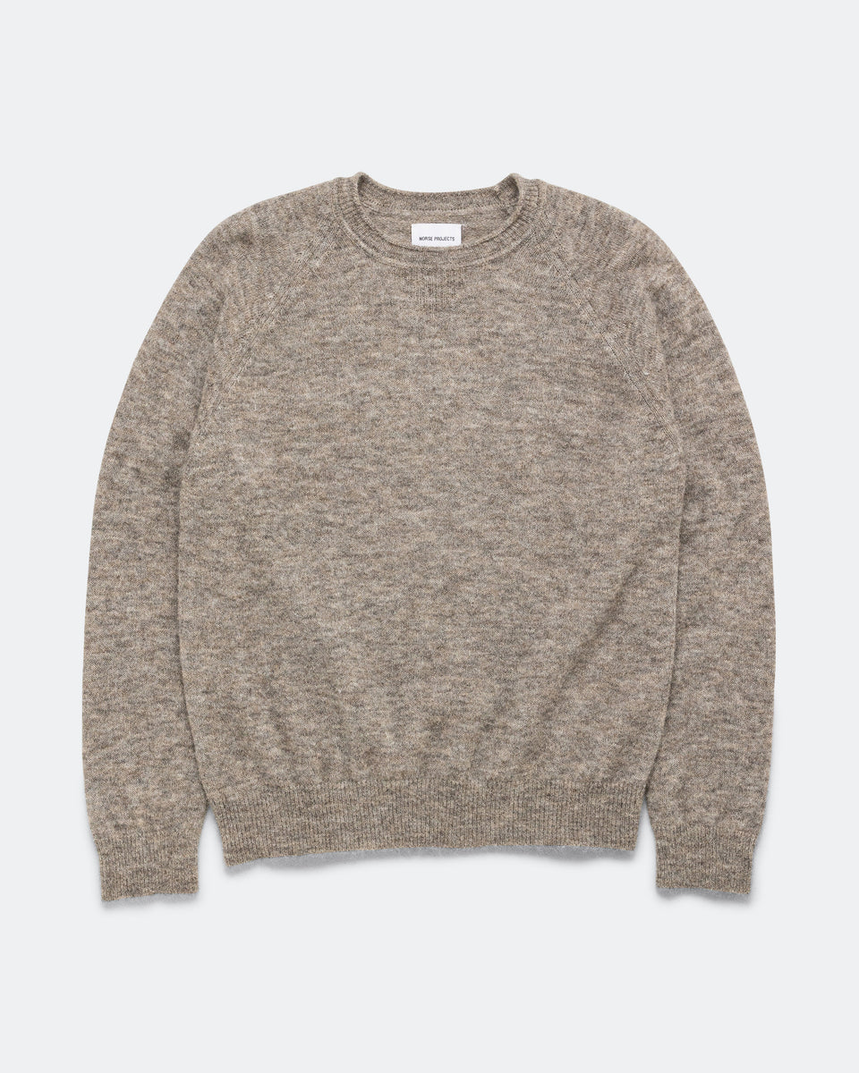 Norse Projects - Nordevik Baby Alpaca Sweater - Walnut | UP THERE