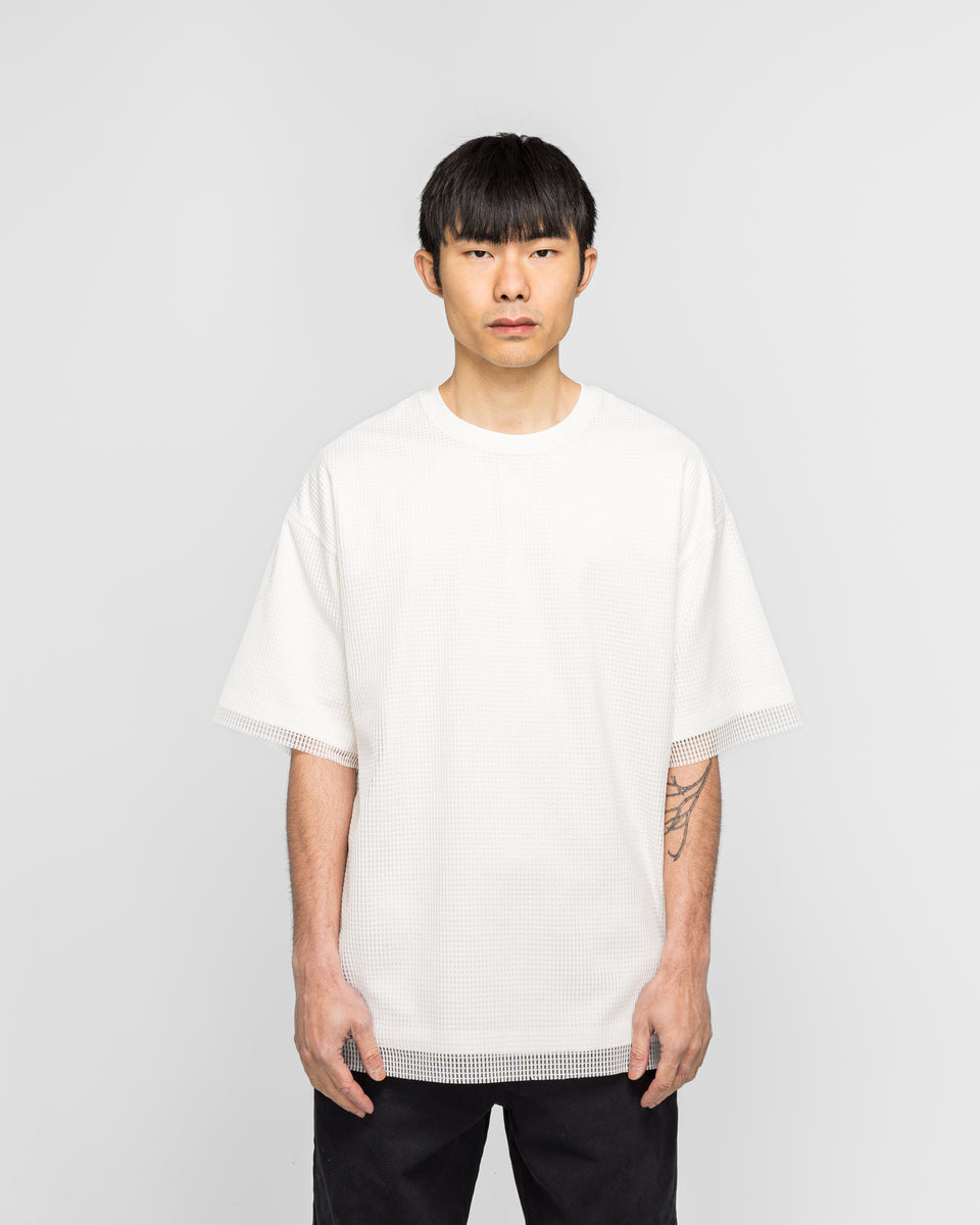 OAMC Peacemaker - Mesh Layer T-Shirt - White | UP THERE