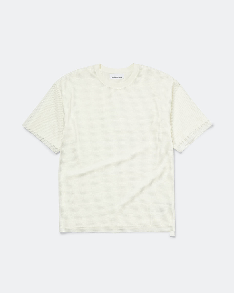 OAMC Peacemaker - Mesh Layer T-Shirt - White | UP THERE