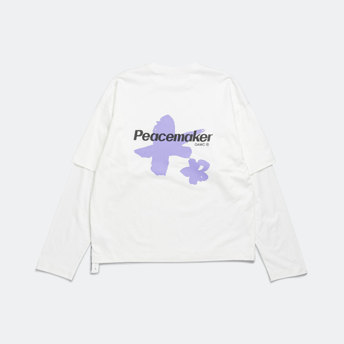 Peacemaker Painted Double Layer Boxy T-Shirt - Snow White | UP THERE