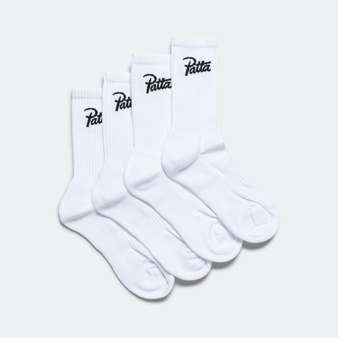 Patta - Script Logo Sports Socks 2PK - White - UP THERE