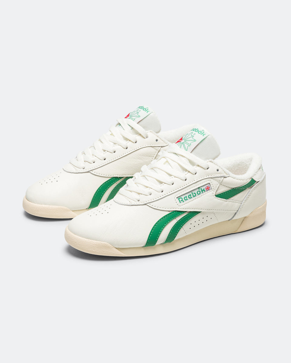 Reebok - Freestyle Lo - Chalk/Glen Green-Paper White | UP THERE