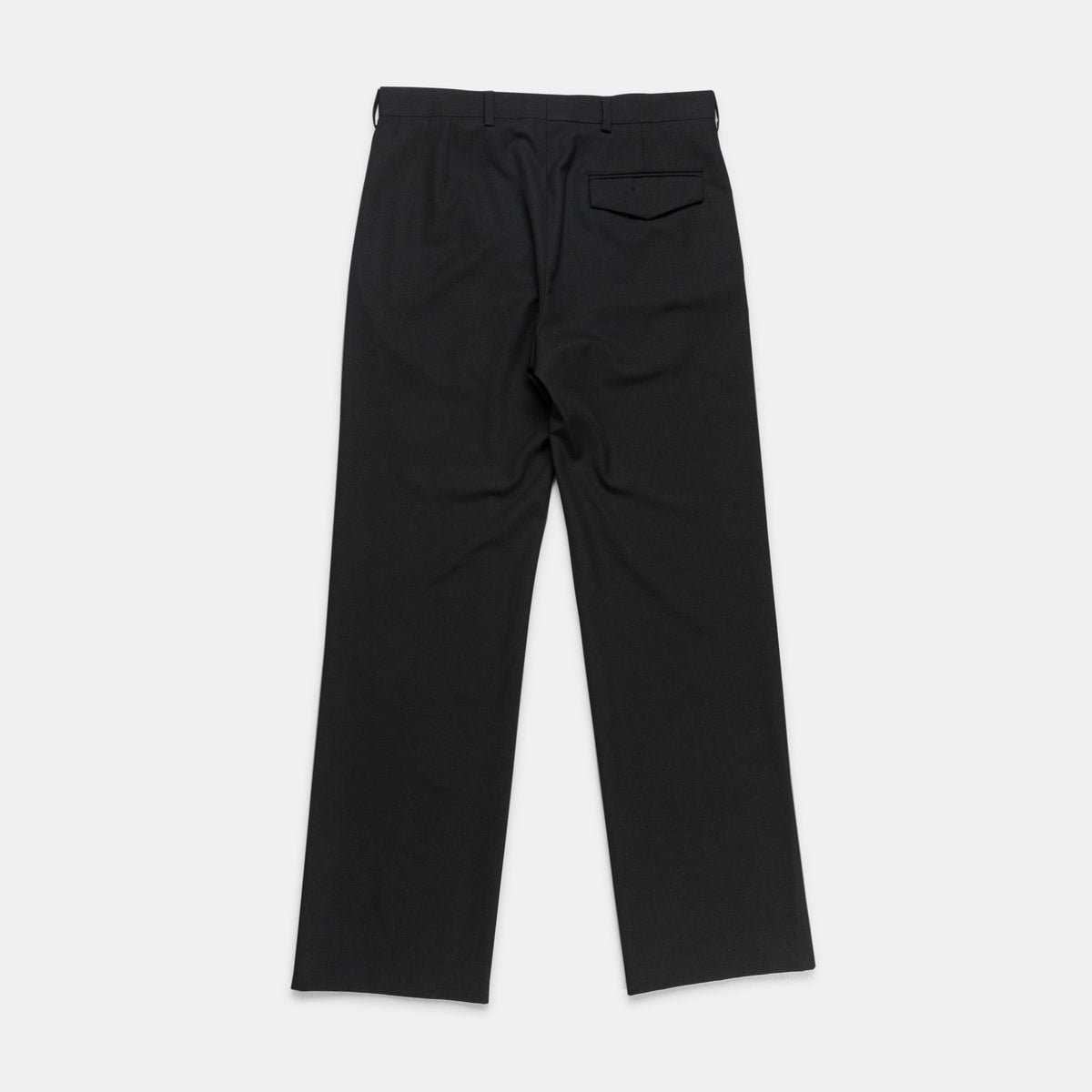 Popeline Wool Trousers - Black | UP THERE
