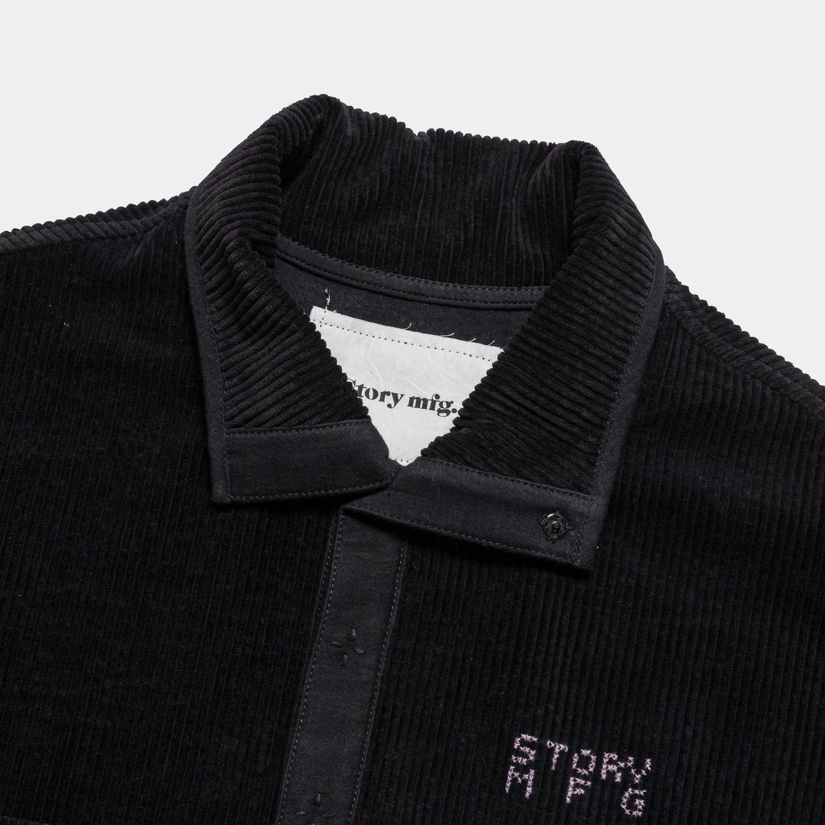 Story mfg. - Polite Pullover - Black Corduroy - UP THERE