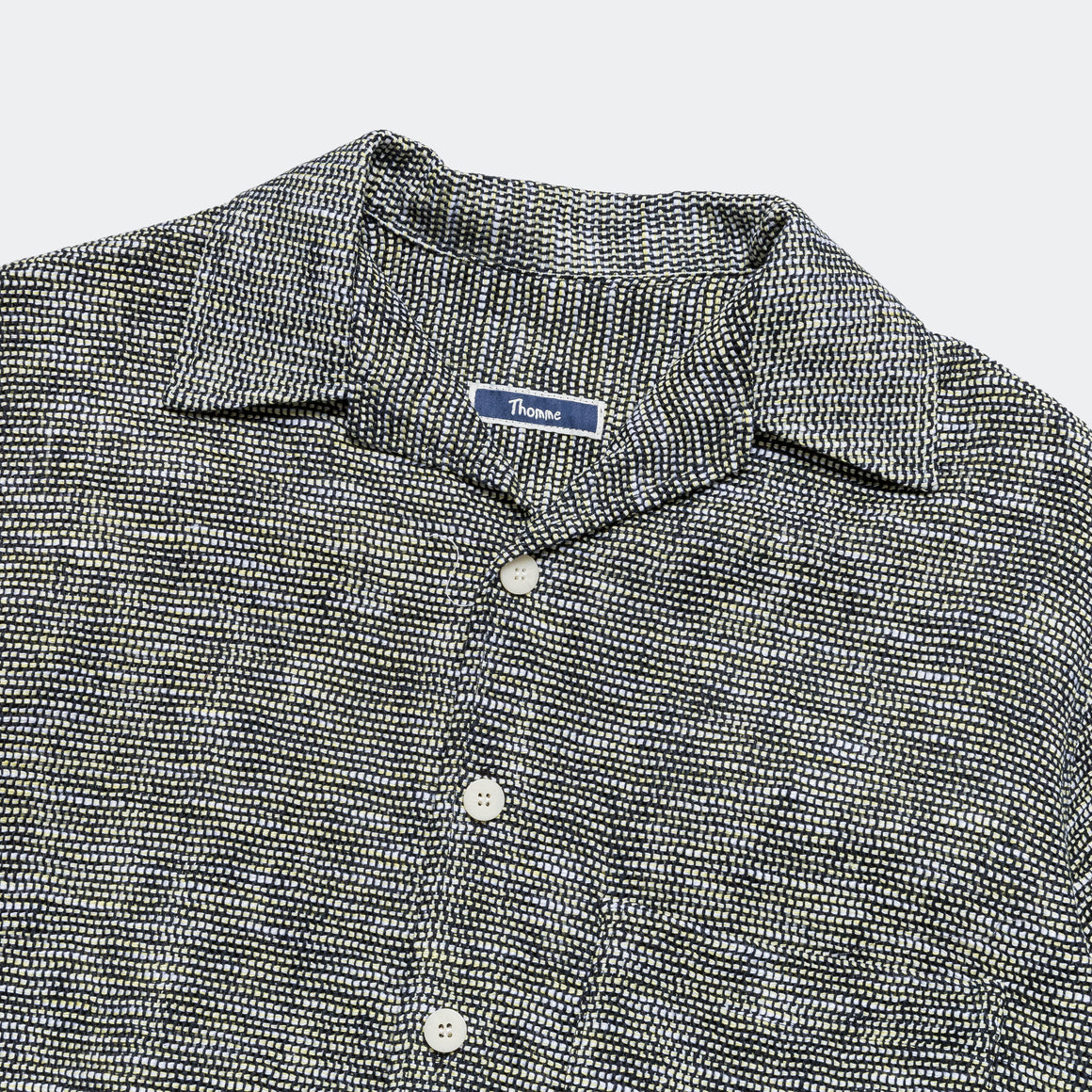 Thomme - Camp Shirt Woven - White/Black - UP THERE