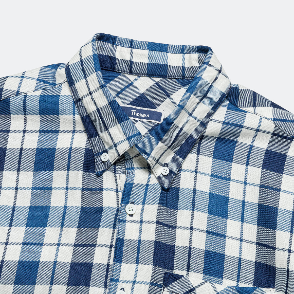 Thomme - Relaxed Shirt - Blue Plaid - UP THERE