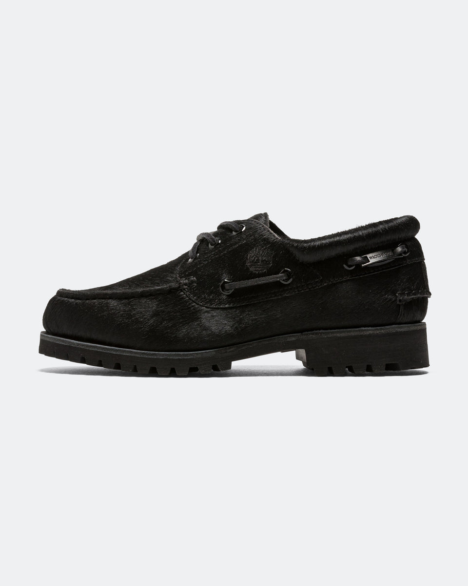 靴 WACKO MARIA TIMBERLAND /3EYE CLASSIC LUG Timberland - Authentic Boat Shoe - Black Hair On | UP THERE