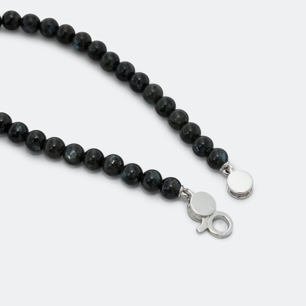 Cove Bracelet Slim - Black Larvikite/925 Silver | UP THERE