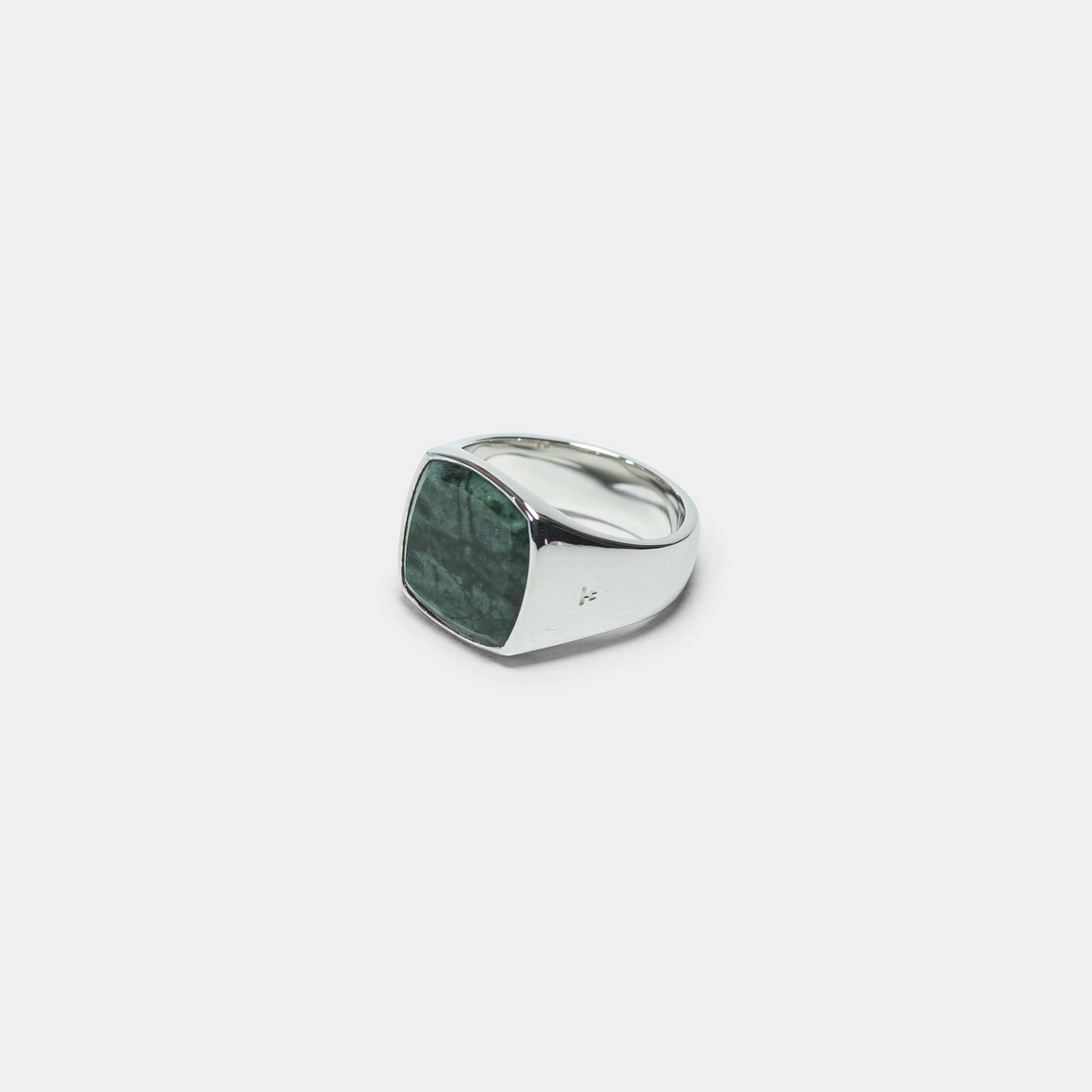 Cushion Ring - Green Marble