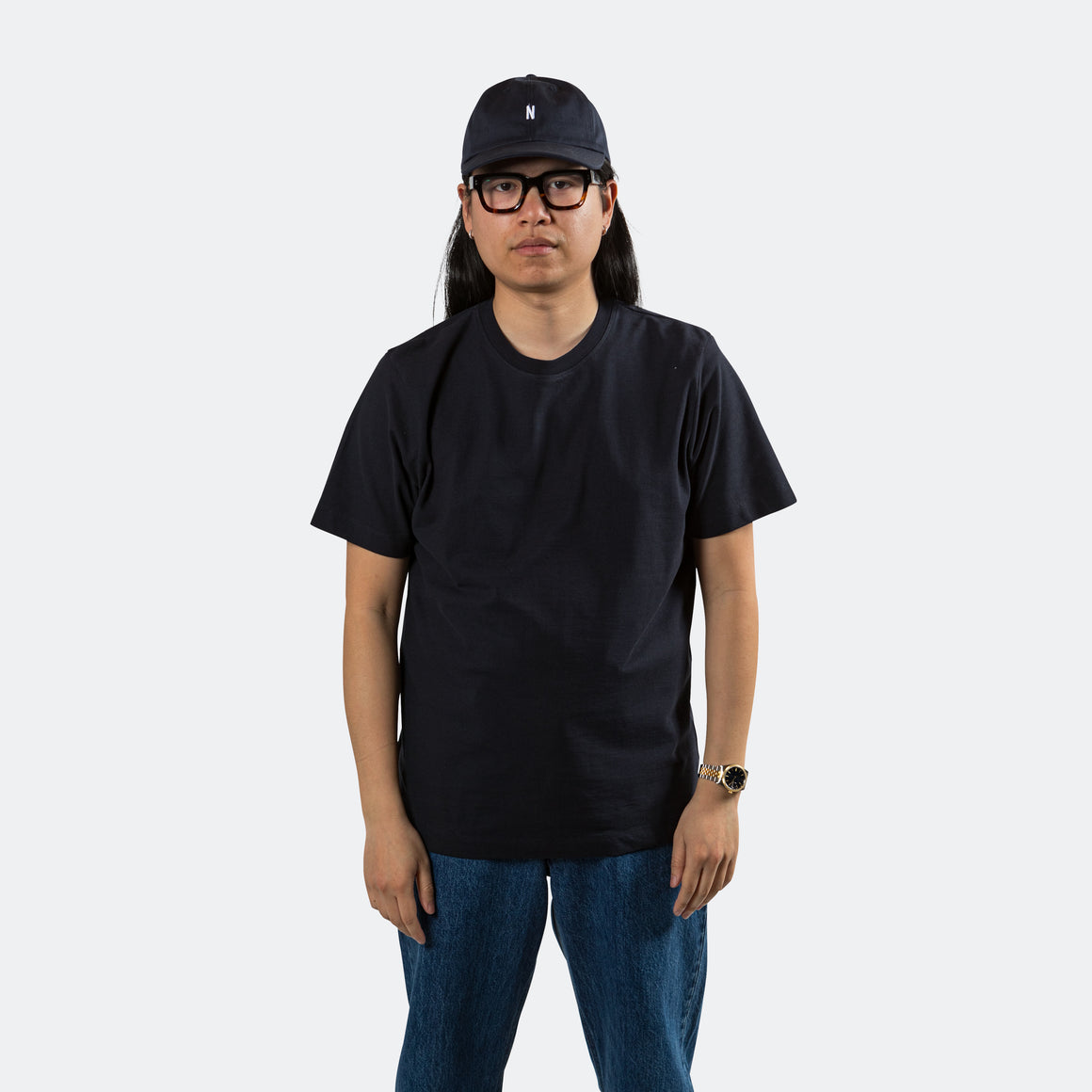 Norse Projects - Jakob T-Shirt - Dark Navy - UP THERE