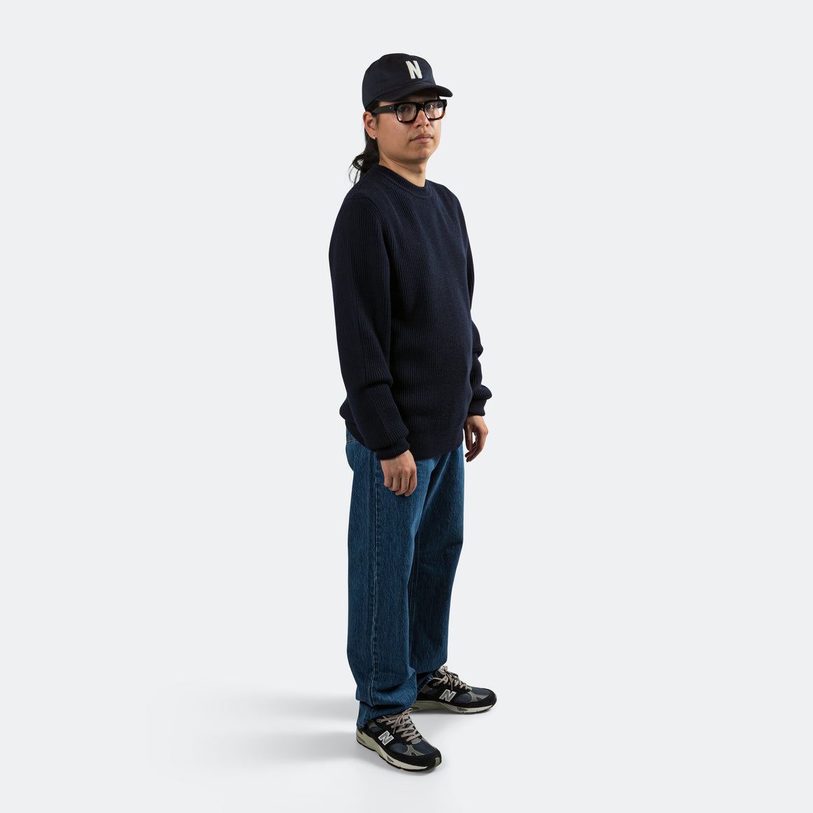 Norse Projects - Henning Merino Crew - Dark Navy - UP THERE