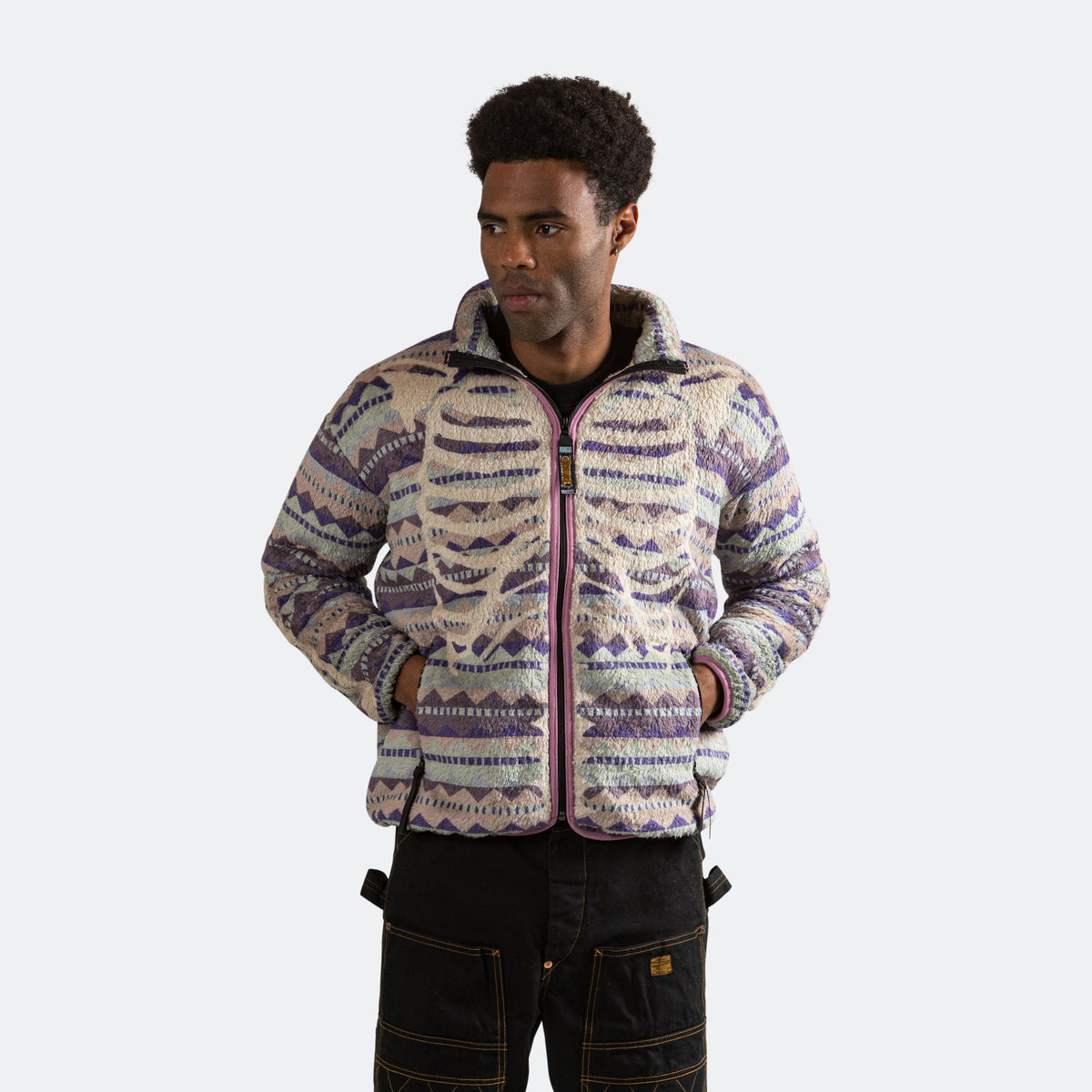 Ashland Printed Fleece Zip-Up Sweatshirt