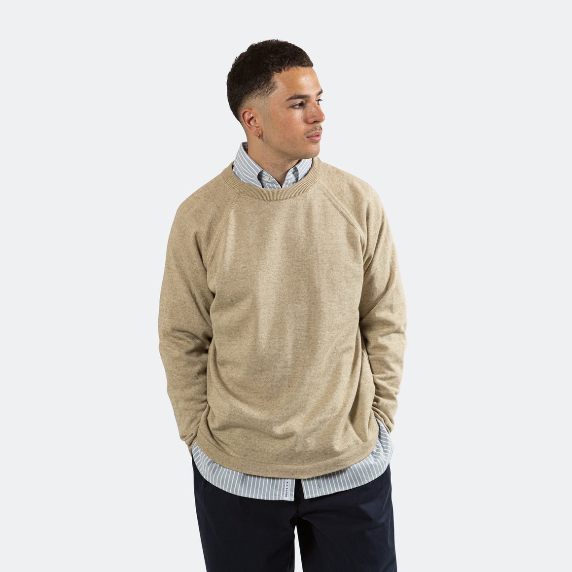 Cotton Cashmere Sweater - Beige