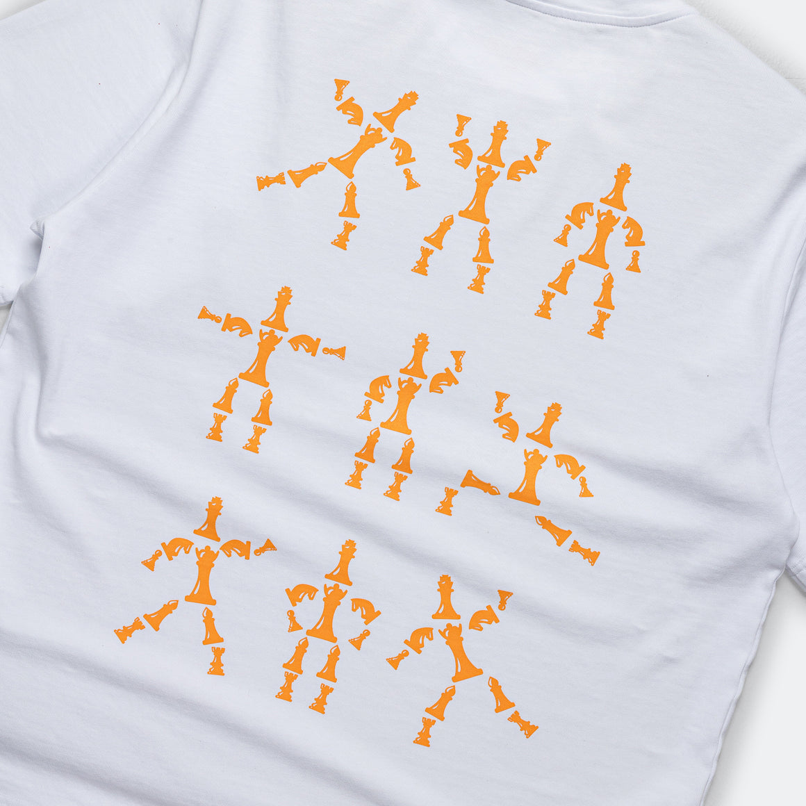 Up There - UP THERE X ATAB Lab 'Chess Man' Tee - White/Tangelo - UP THERE