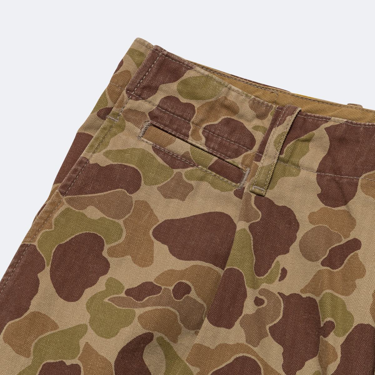 Kapital Nimes Pants Camouflage Pattern Herringbone Fabric HAPPY Peek-a-boo  Japan