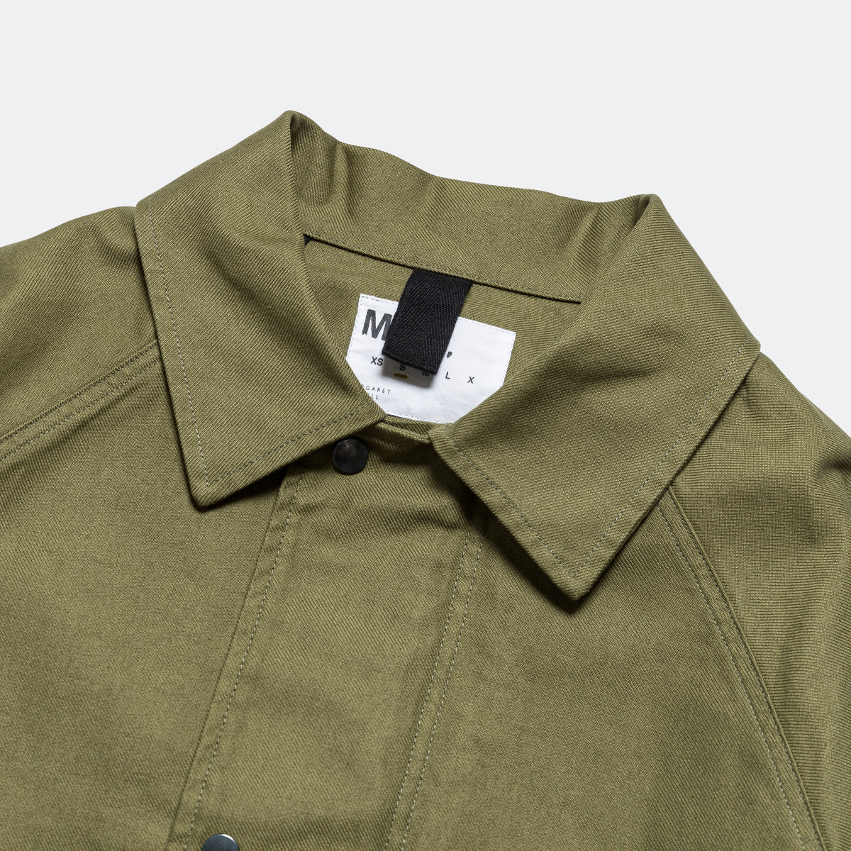 Cropped Worker Jacket - Army Green Dense Cotton Drill