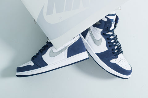 【美品】AIR JORDAN1 OG CO.JP Midnight Navy Air Jordan 1 Retro High CO.JP Midnight Navy White Silver Swoosh