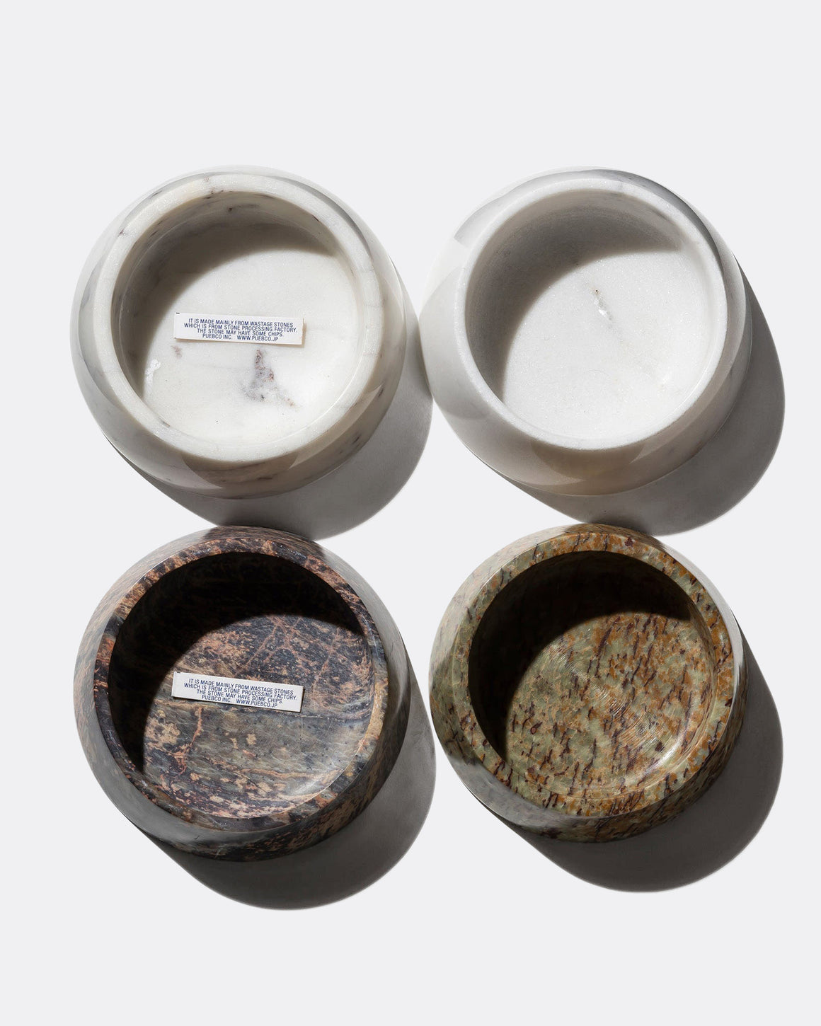 PUEBCO - Marble Pet Bowl - White - UP THERE