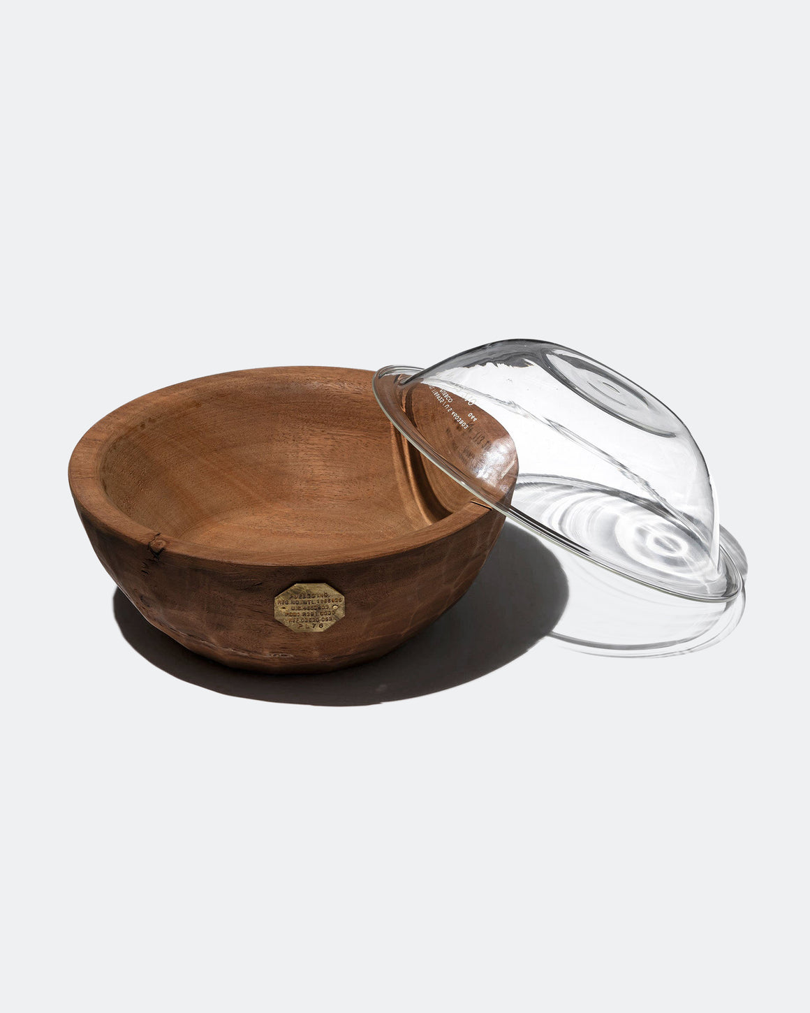 PUEBCO - Vintage Wooden Bowl with Glass - UP THERE