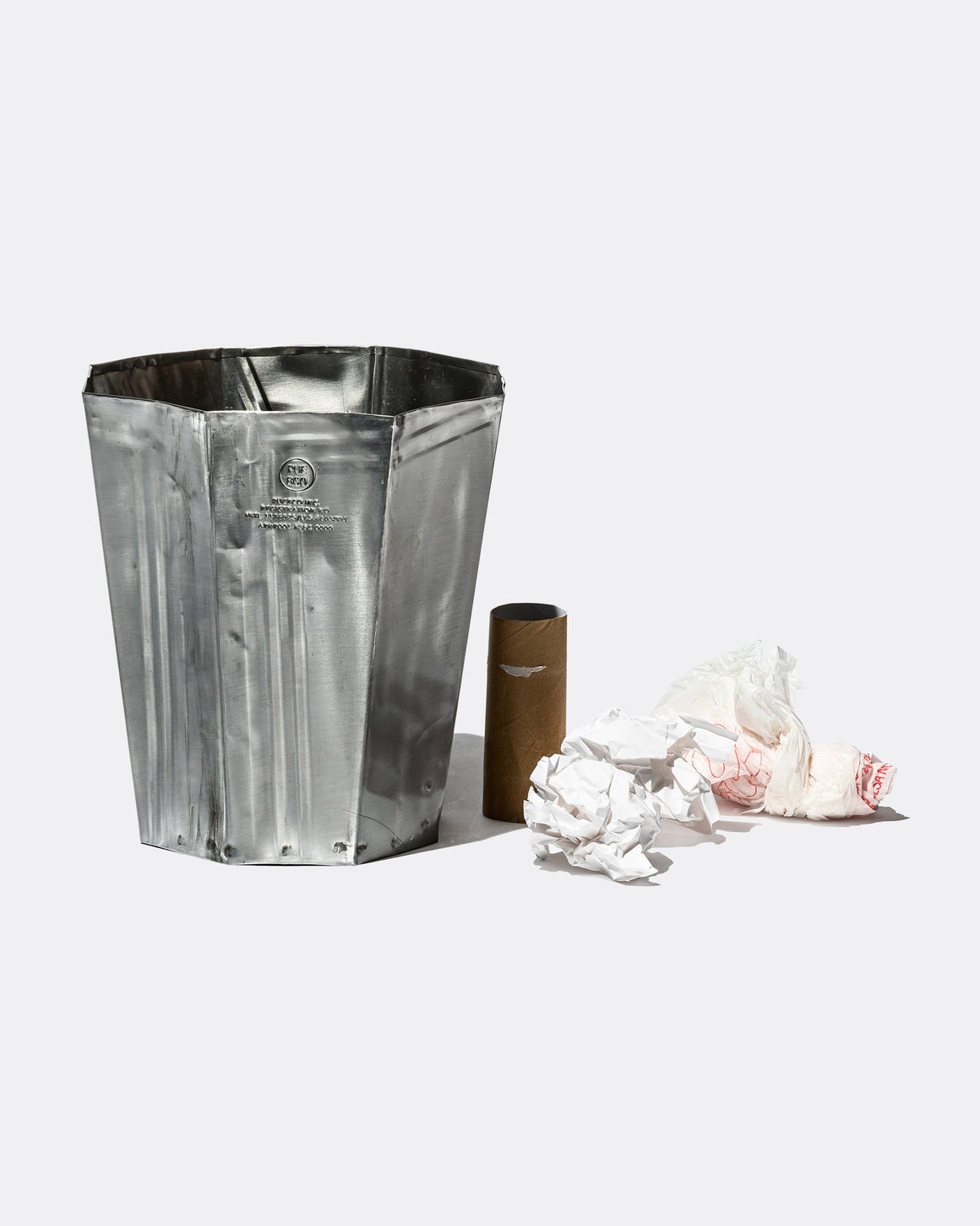 PUEBCO - Octagon Trash Can - Recycled Steel - UP THERE