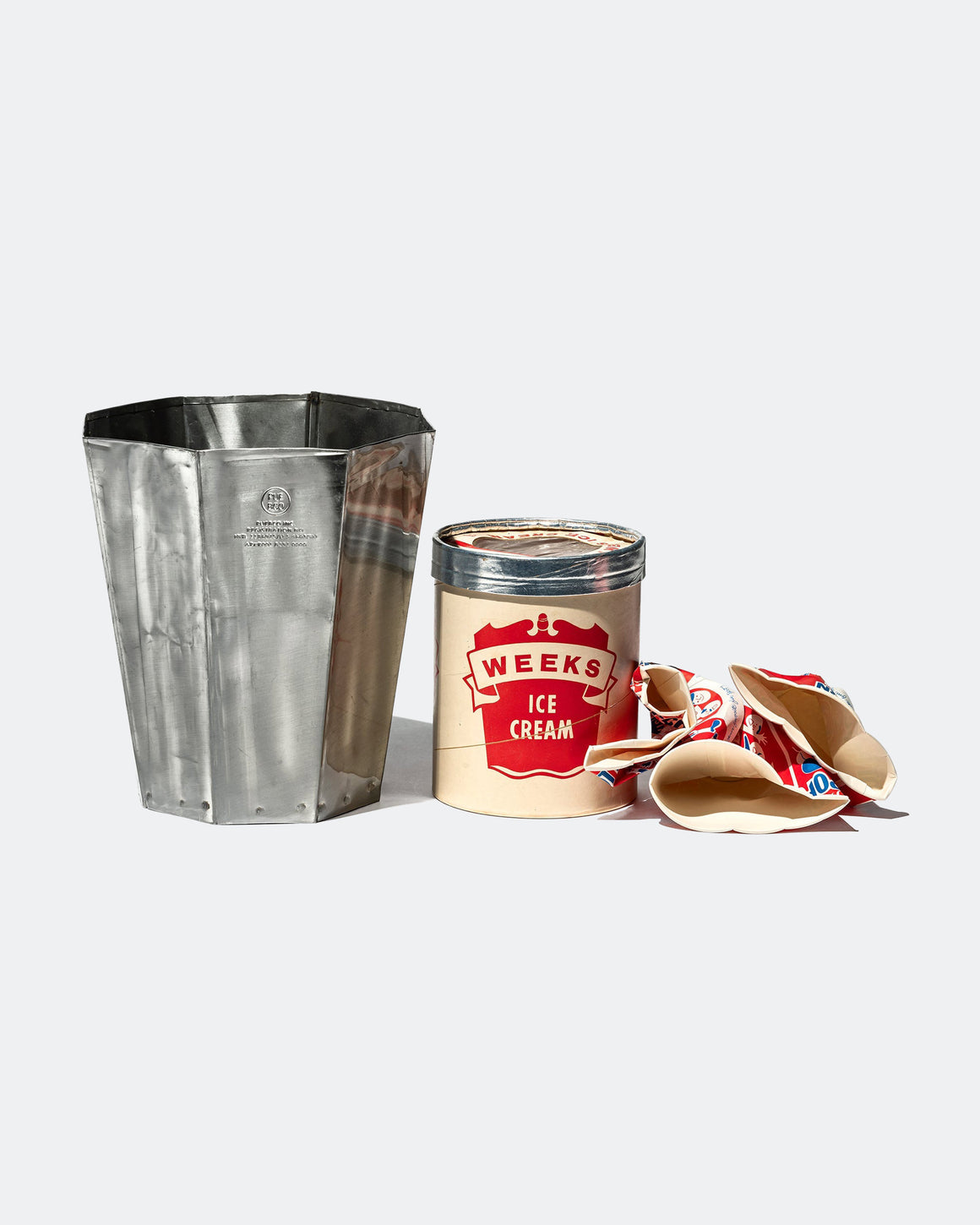 PUEBCO - Octagon Trash Can - Recycled Steel - UP THERE