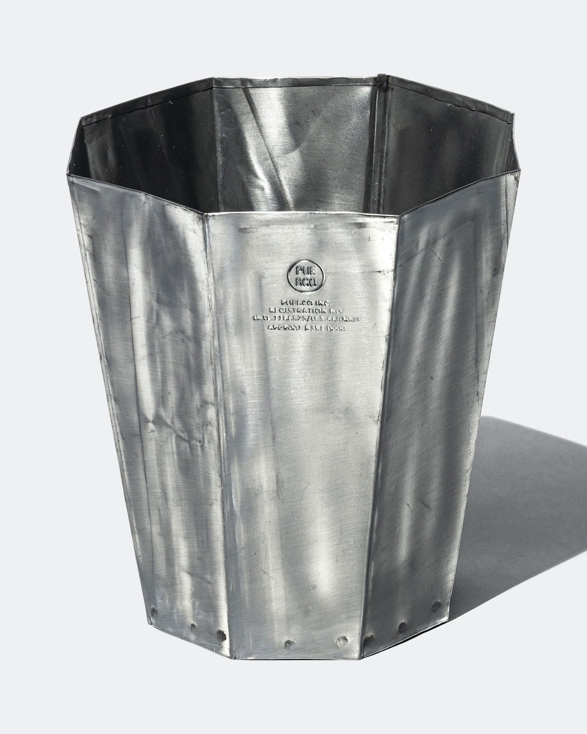 PUEBCO - Octagon Trash Can - Recycled Steel - UP THERE