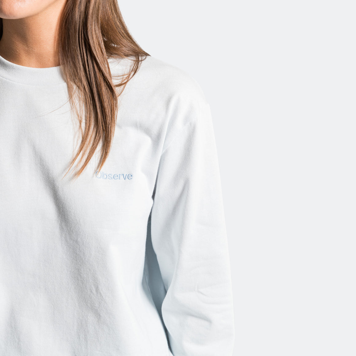 Observe - Long Sleeve T-Shirt - Ice Blue - UP THERE