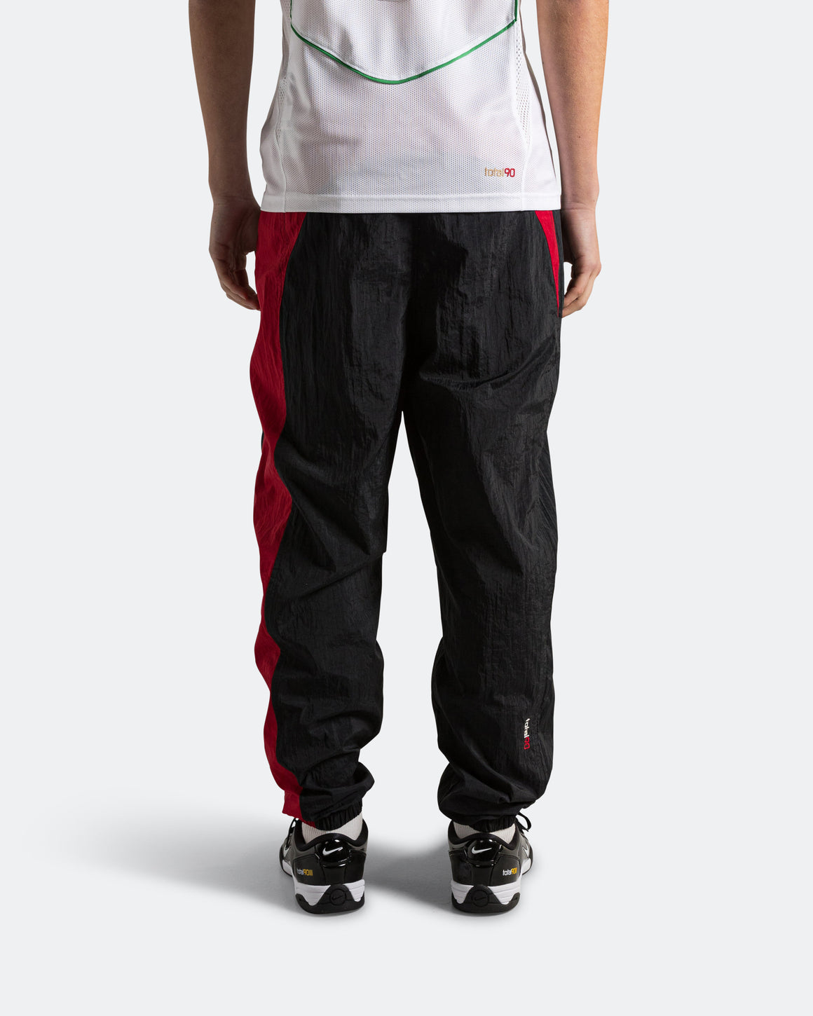 Nike - T90 Water Repellent Track Pant - Black/Gym-Red - UP THERE