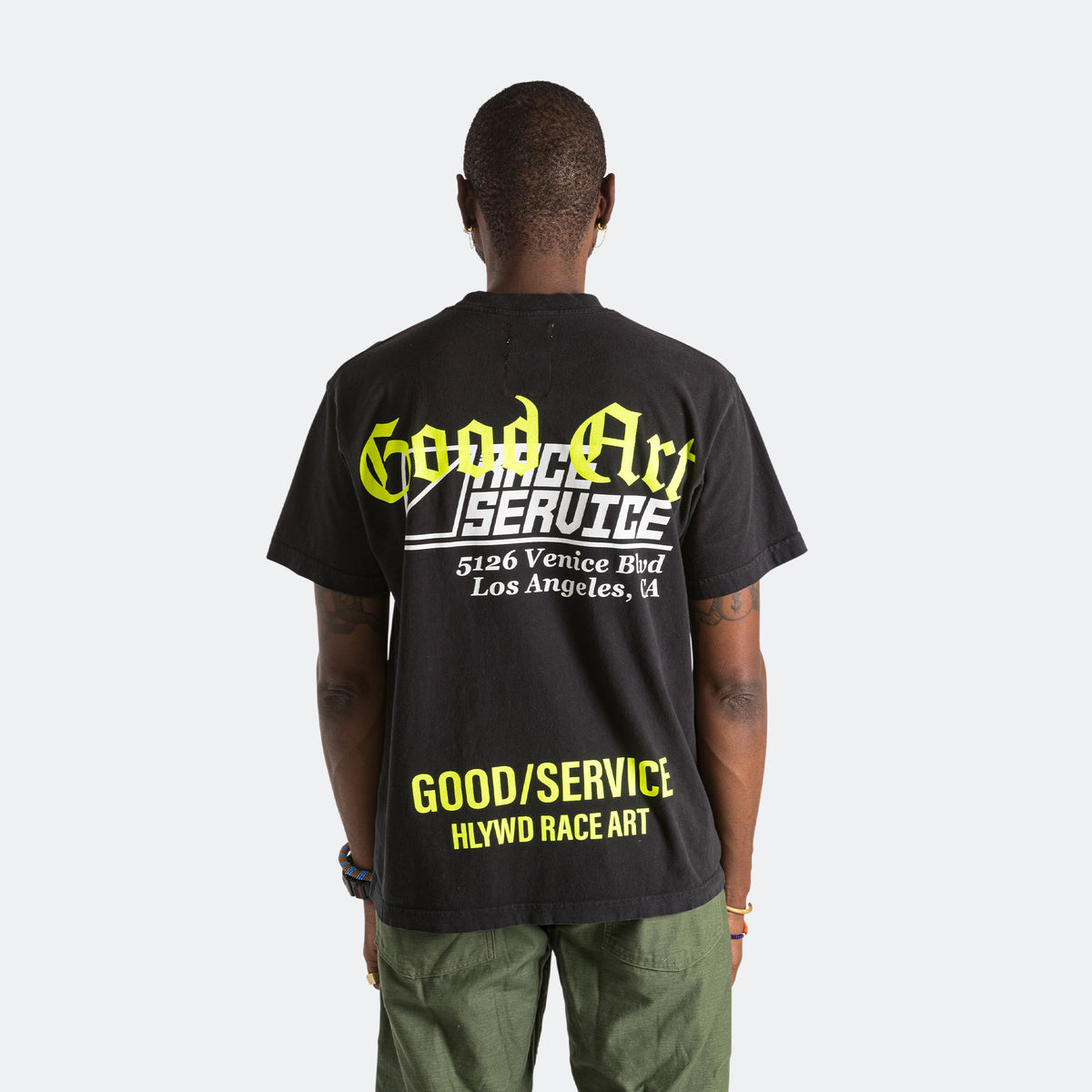 SS T-Shirt x Race Service - Faded Black | UP THERE