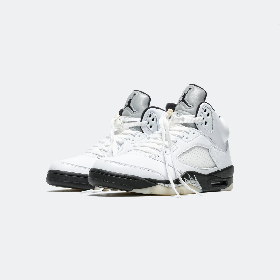 Jordan - Air Jordan 5 Retro - White/Black-Sail-Metallic Silver - UP THERE