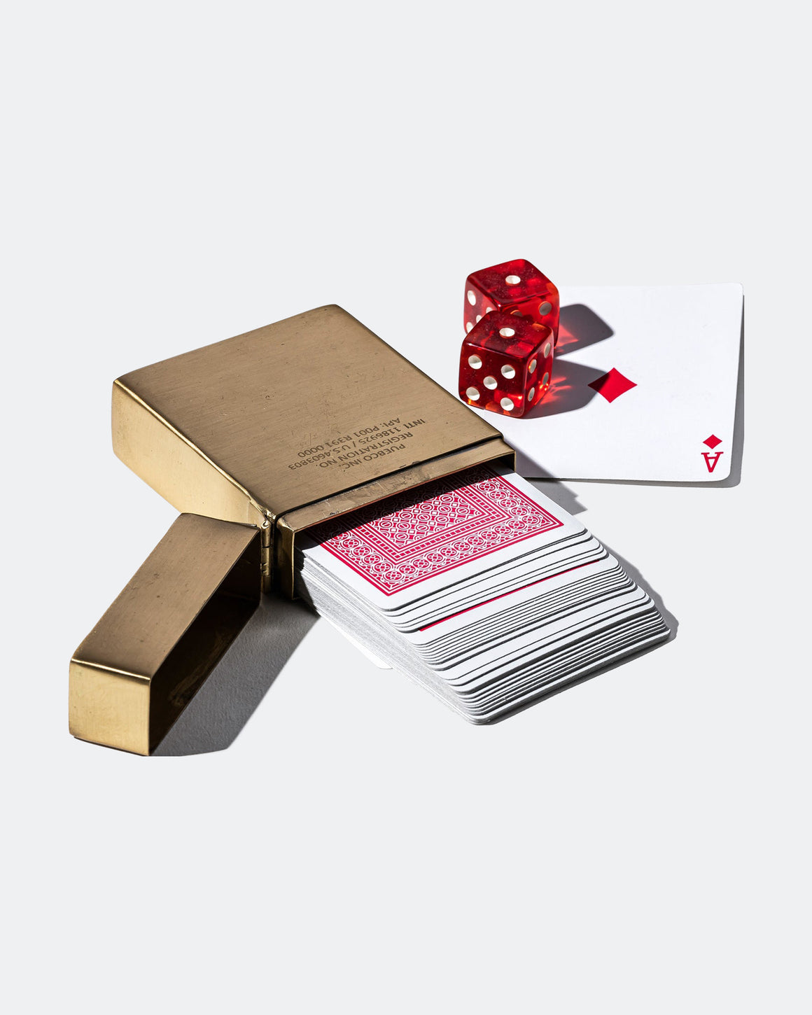 PUEBCO - Playing Card Case - Brass - UP THERE