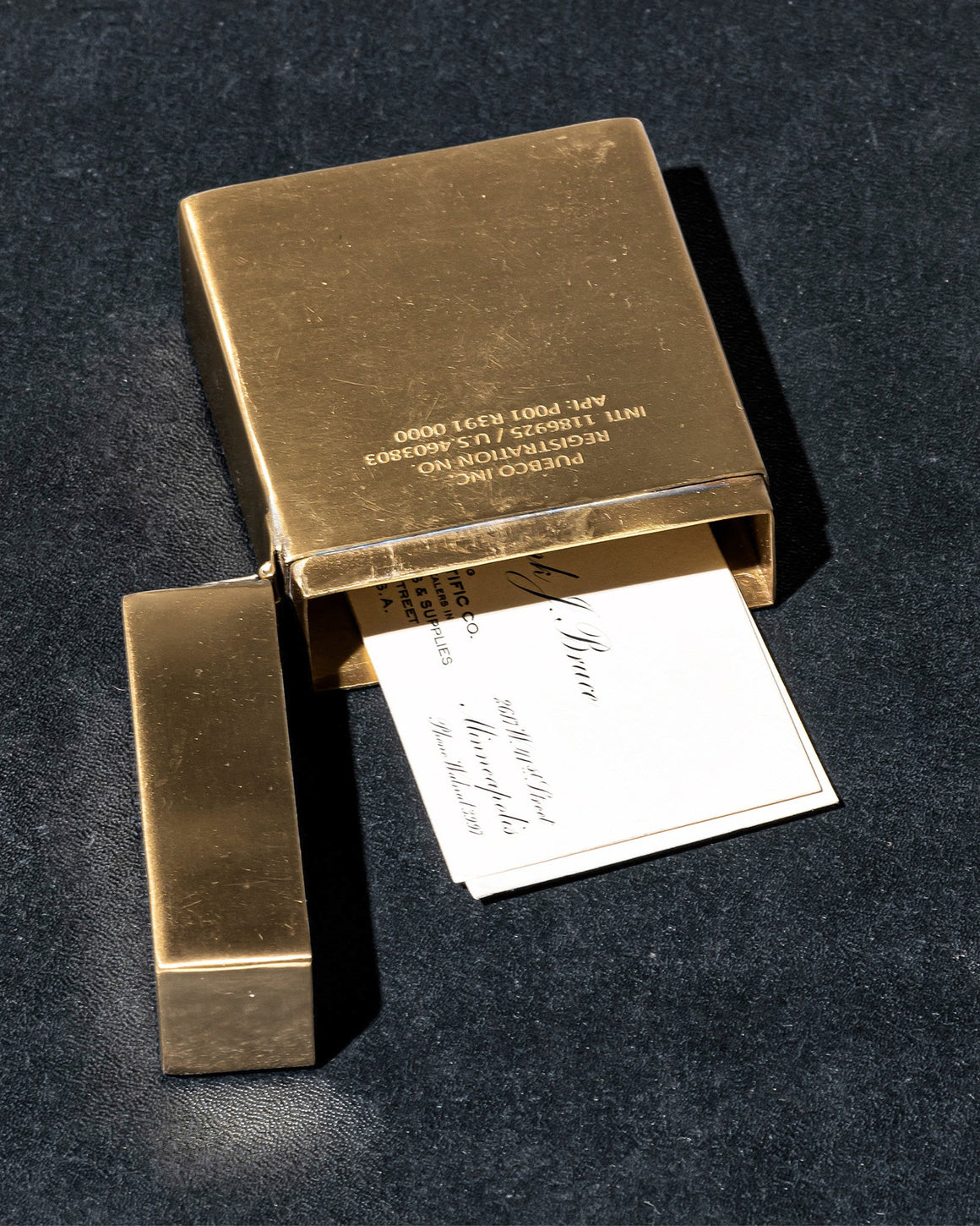 PUEBCO - Playing Card Case - Brass - UP THERE