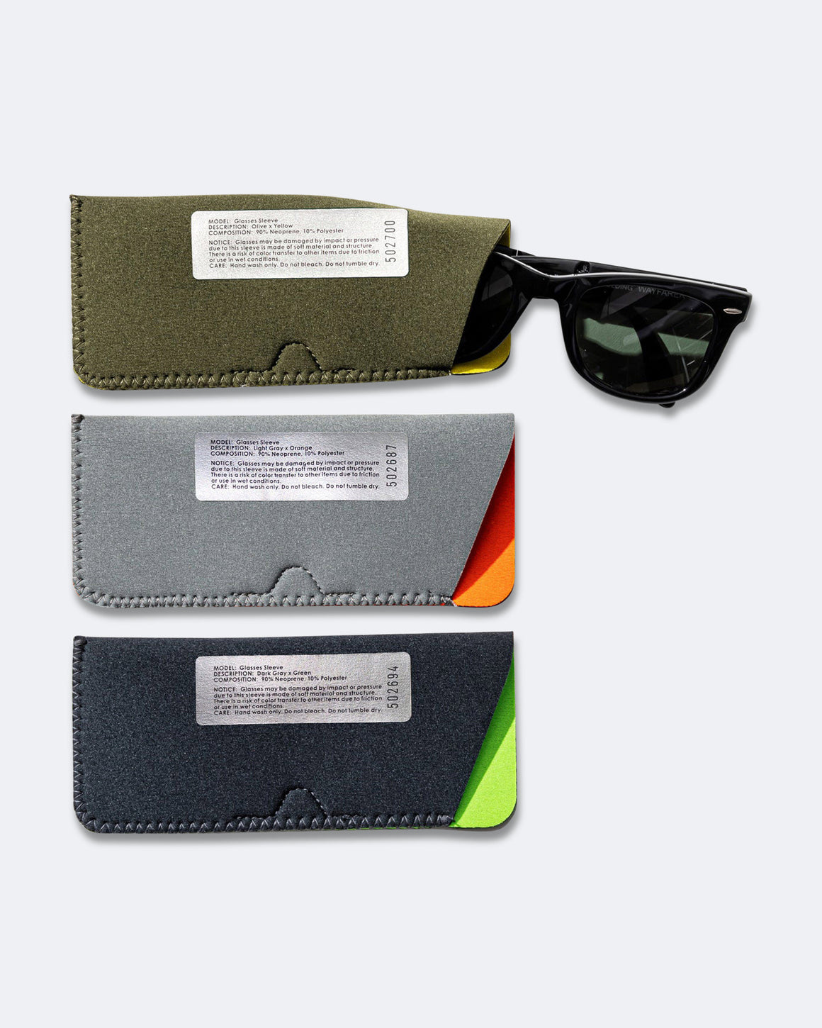 PUEBCO - Glasses Sleeve - Dark Grey/Green - UP THERE