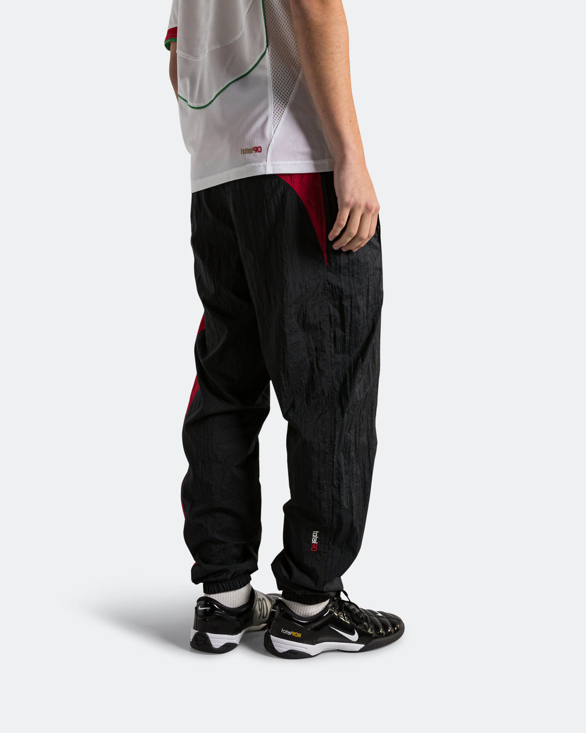 Nike - T90 Water Repellent Track Pant - Black/Gym-Red - UP THERE