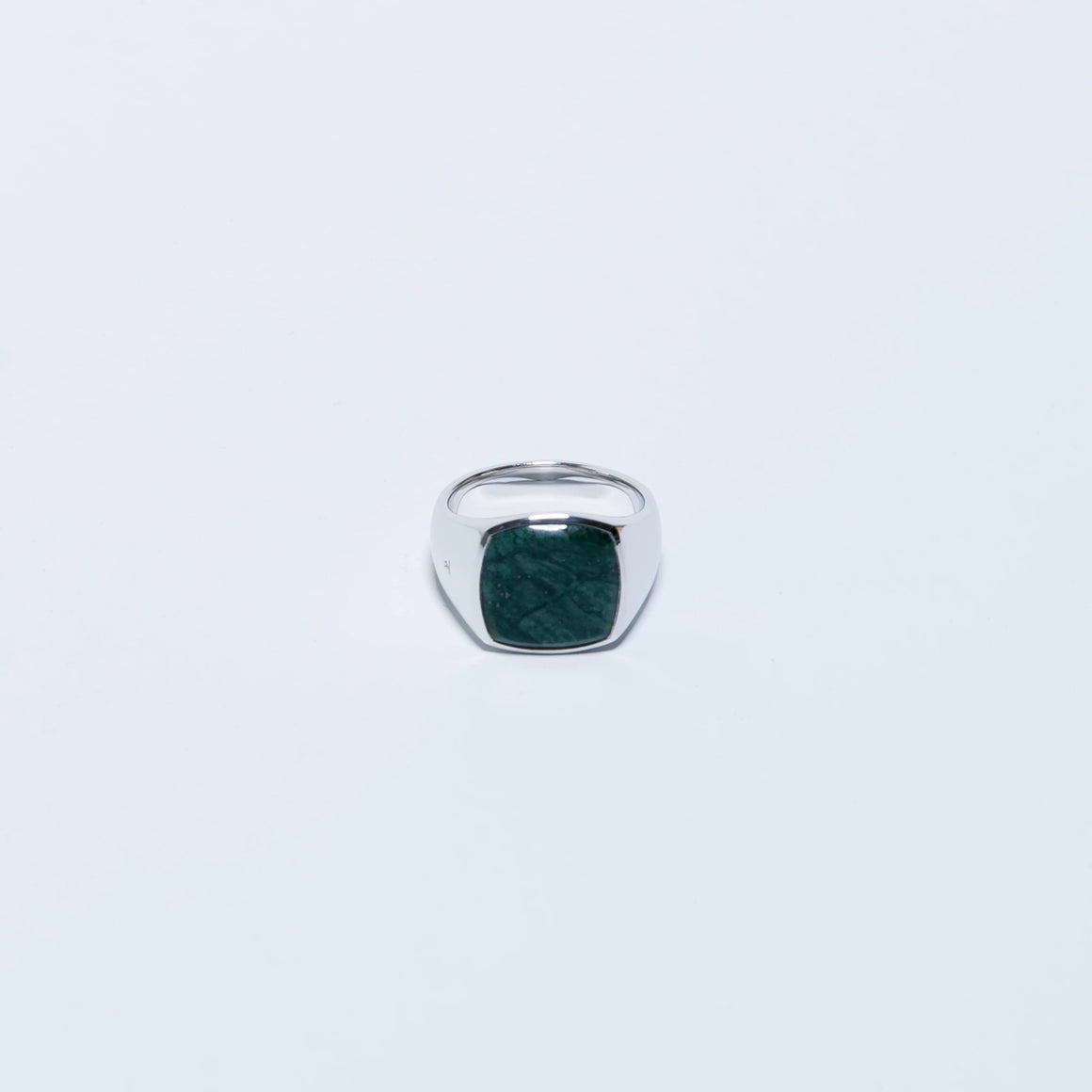 Tom Wood - Cushion Ring - Green Marble - UP THERE