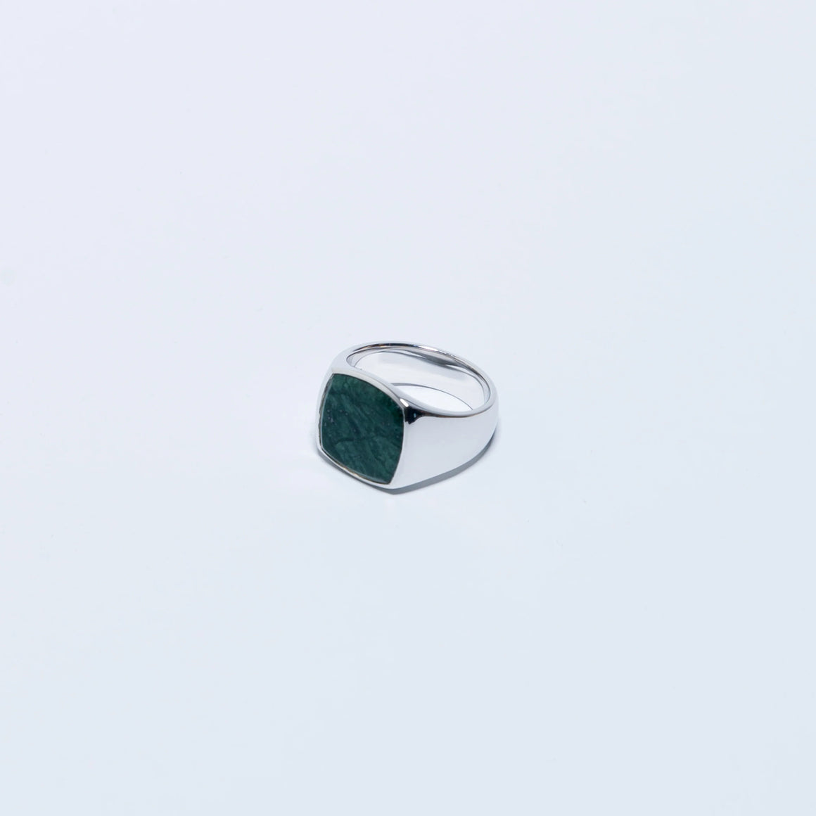 Tom Wood - Cushion Ring - Green Marble - UP THERE