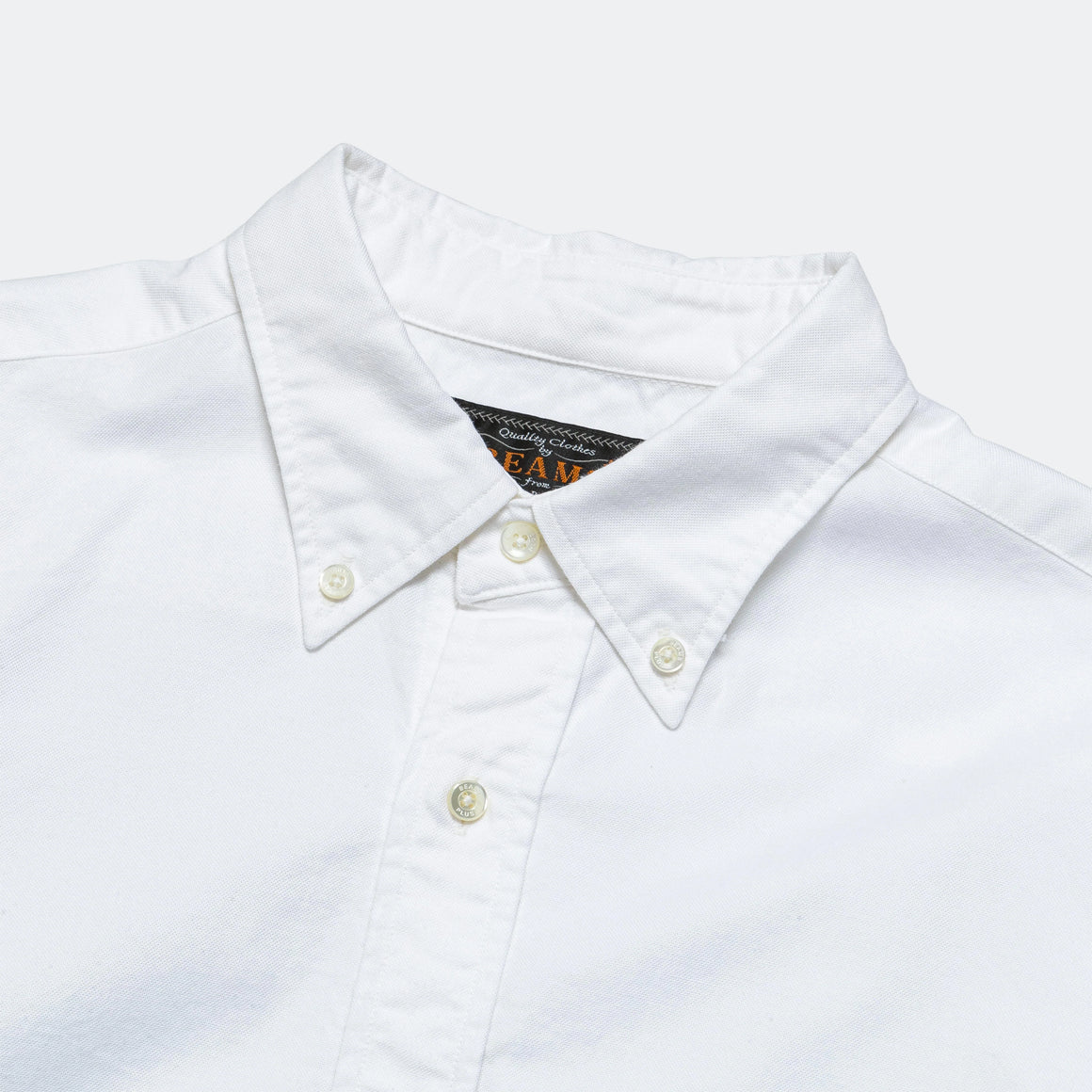 Beams Plus - B.D. Oxford Shirt - White - UP THERE