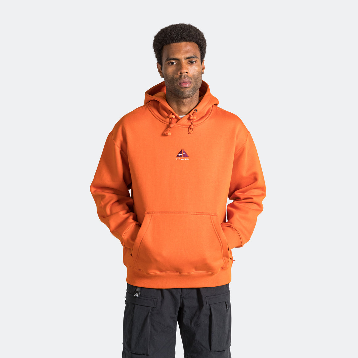 Nike ACG - Therma-FIT Tuff Fleece Pullover Hoodie - Campfire Orange/Summit White - UP THERE
