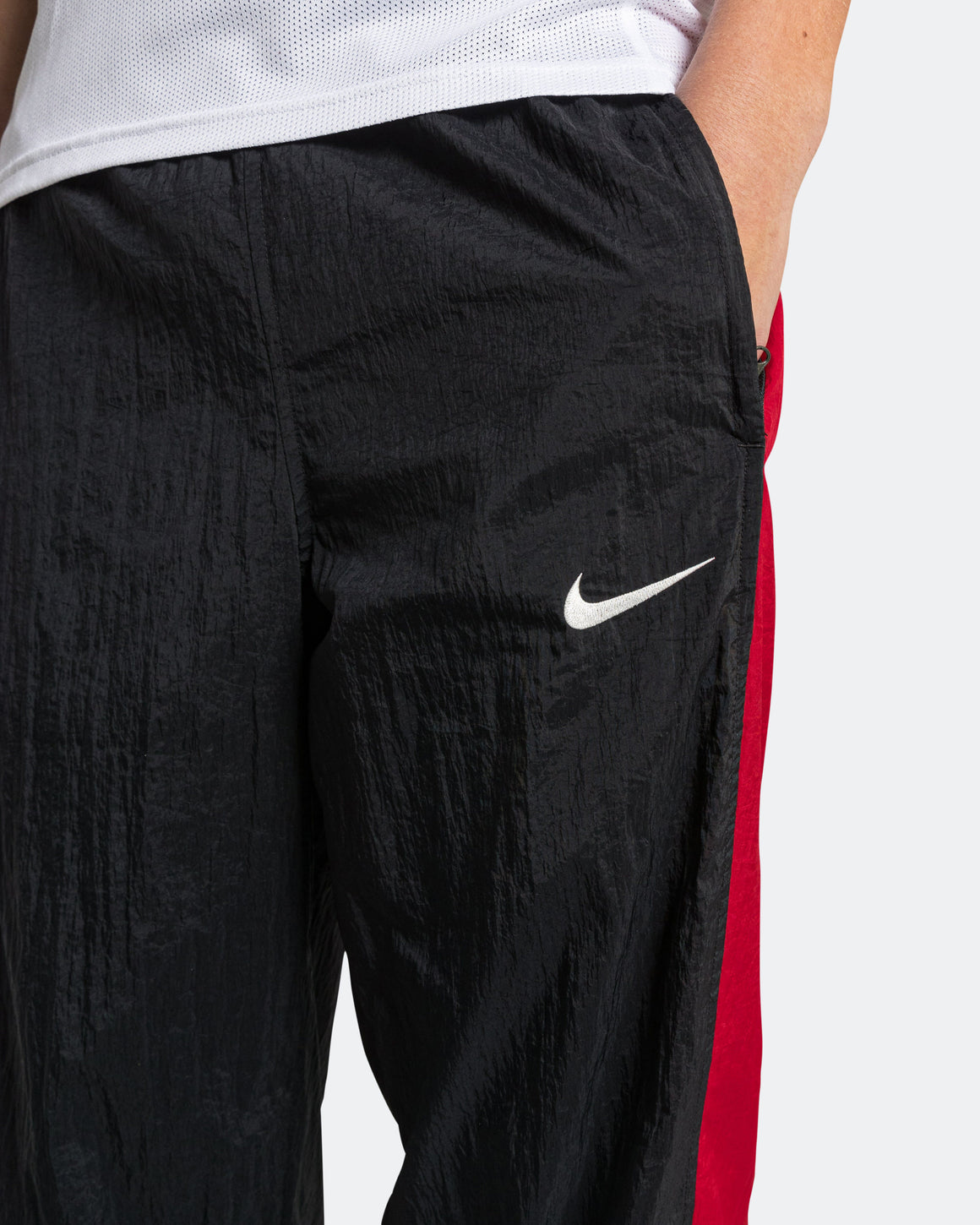 Nike - T90 Water Repellent Track Pant - Black/Gym-Red - UP THERE
