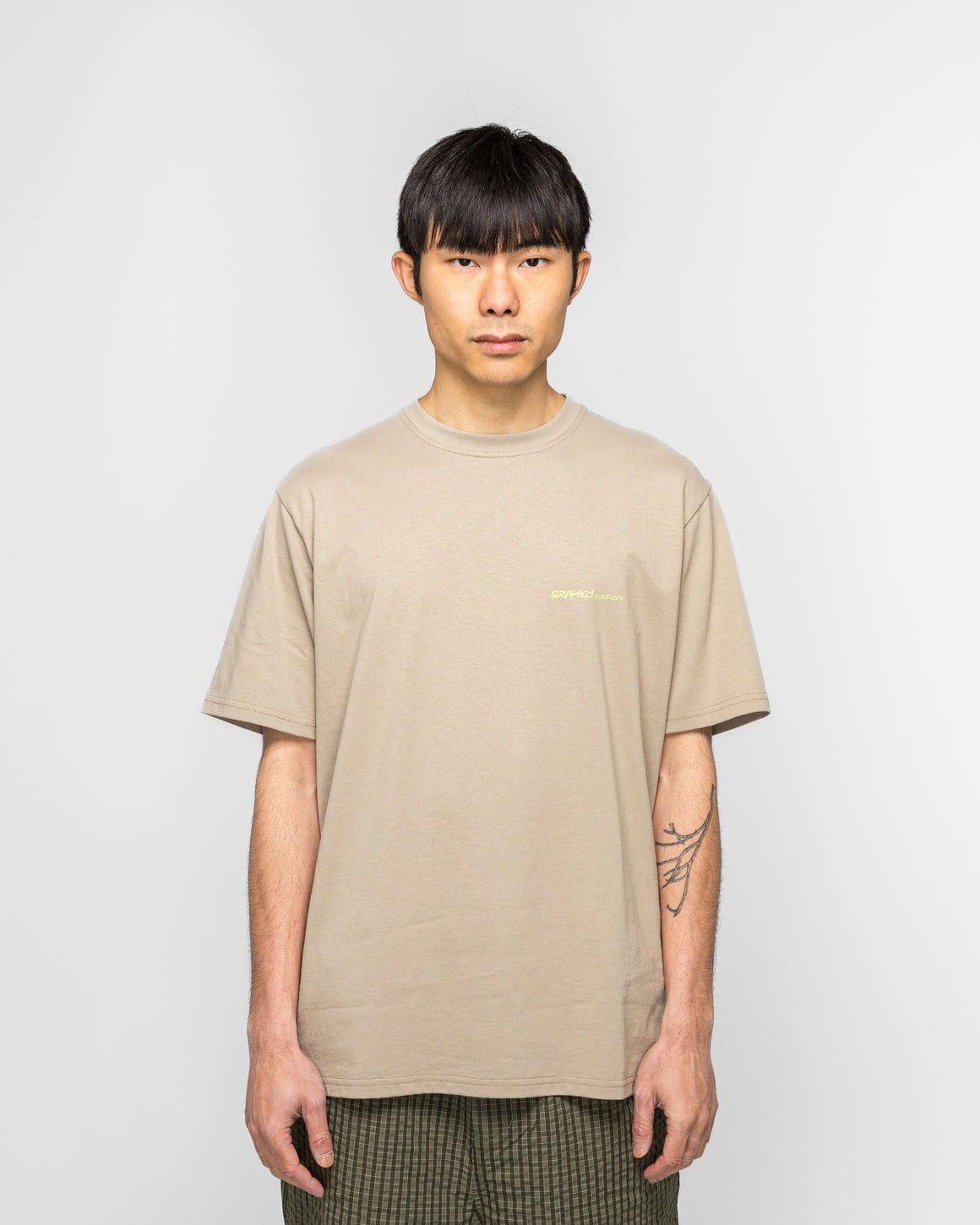 Gramicci - Hurricane Tee - Beige - UP THERE