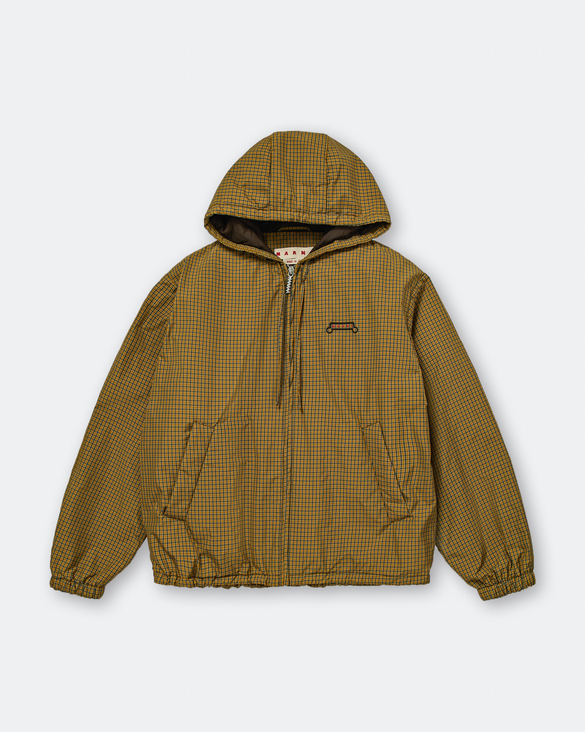 Marni - Recycled Microcheck Nylon Jacket - Black | UP THERE