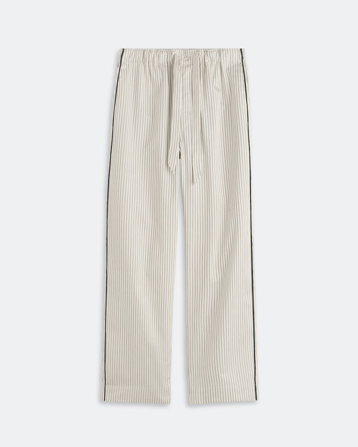 Tekla - Sateen Pyjama Pant  - Brown Pin Stripes - UP THERE