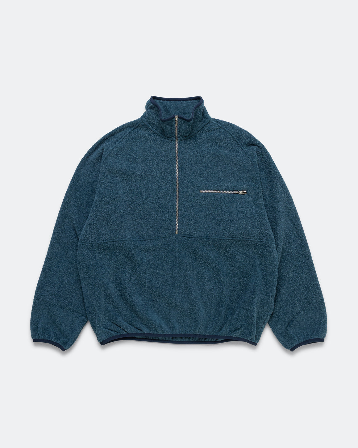 A.PRESSE - Vintage Silk Fleece Half Zip Jacket - Blue - UP THERE