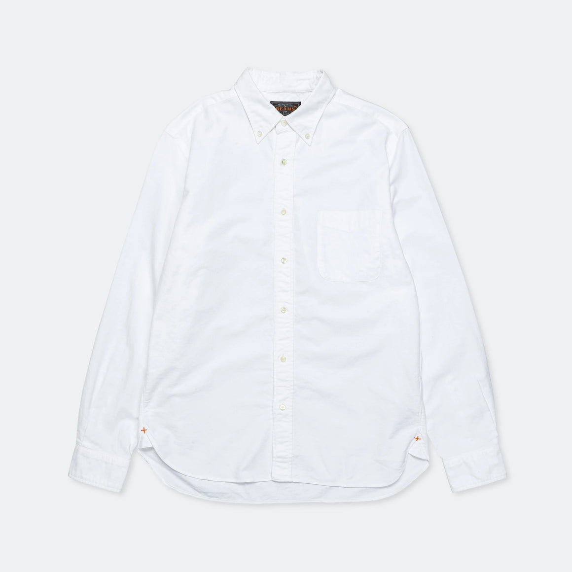 Beams Plus - B.D. Oxford Shirt - White - UP THERE