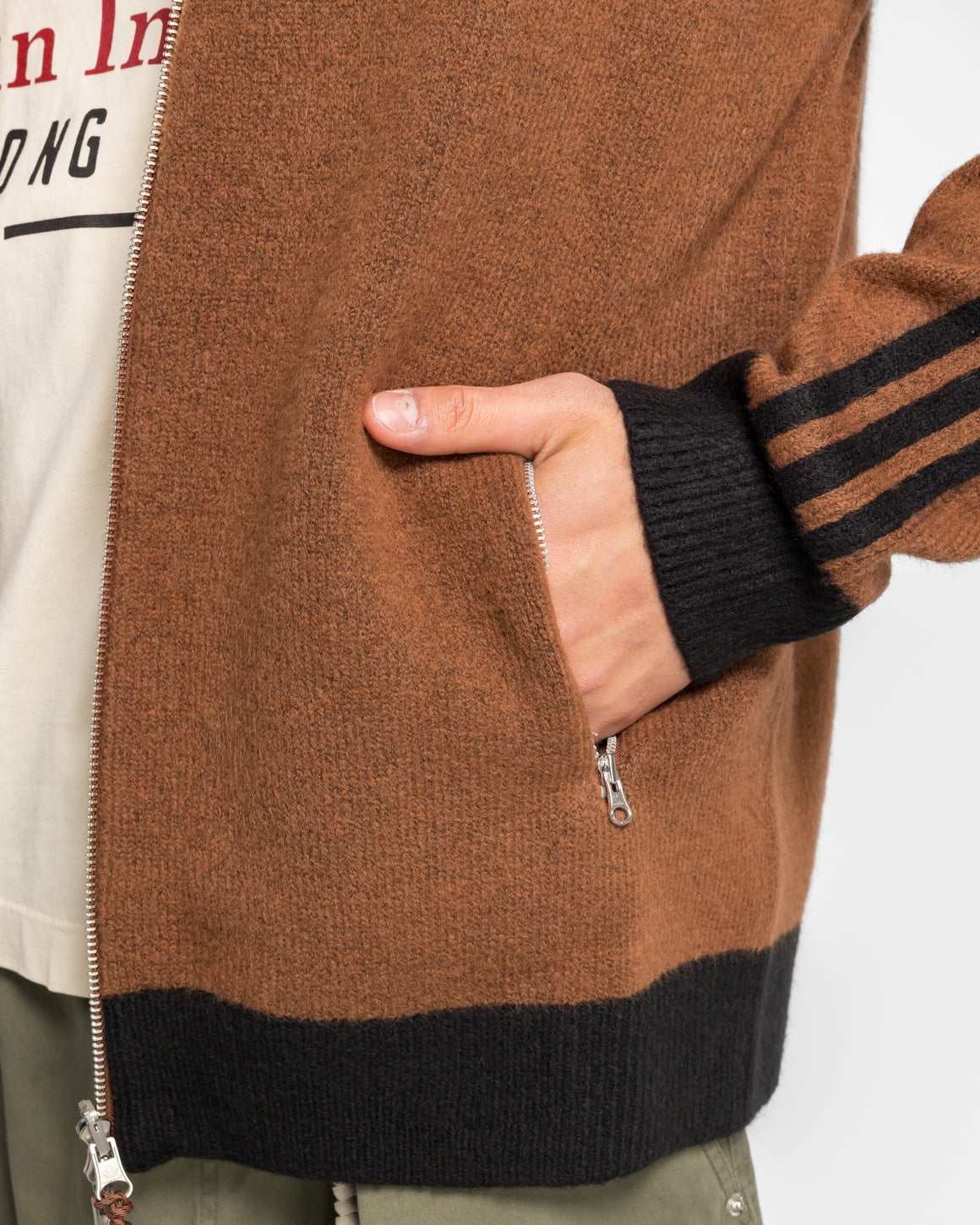 adidas - Adi008 Knit Jacket x SFTM - Preloved Brown - UP THERE