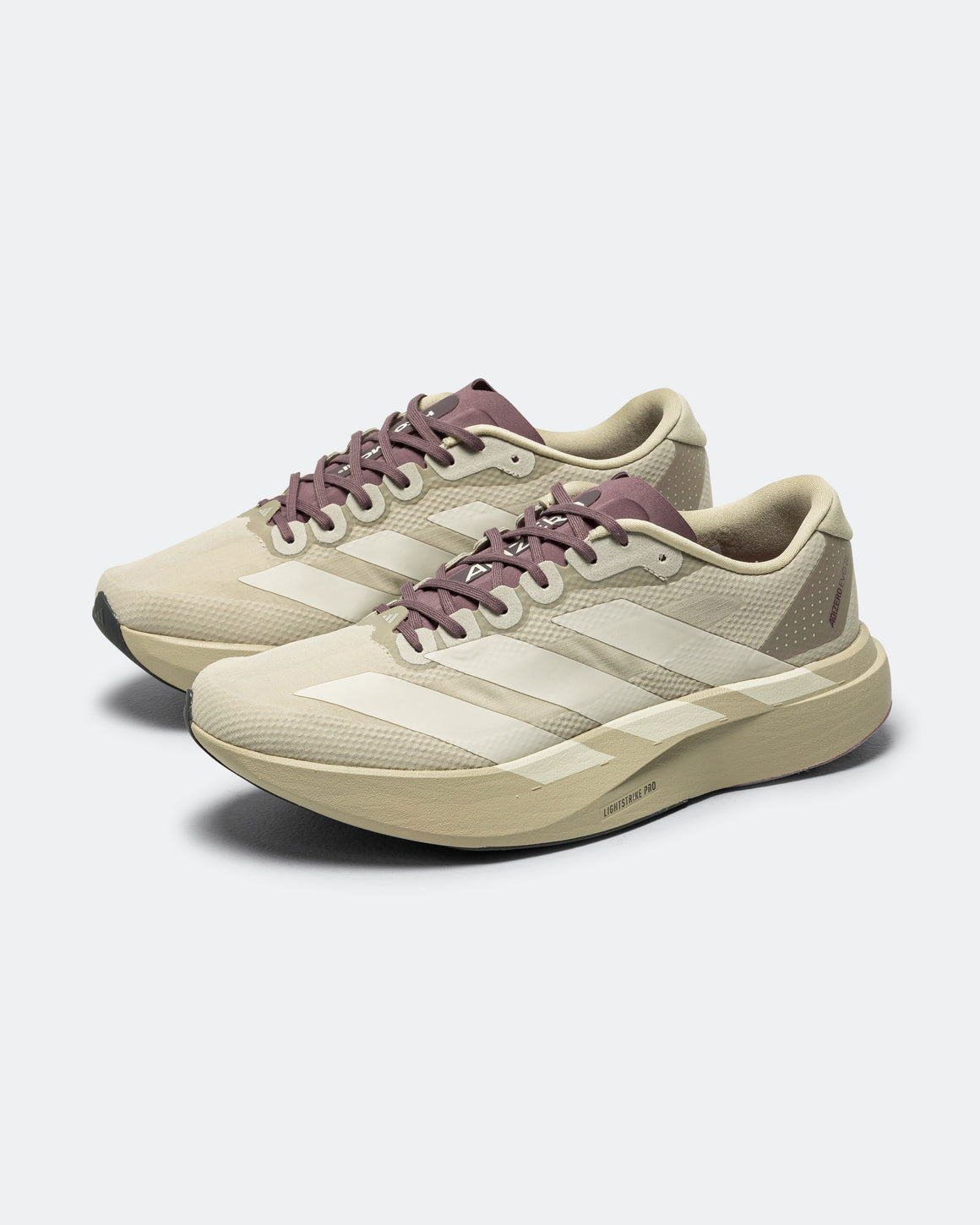 adidas - Adizero Evo SL Woven x Hermanos Koumori - Putty Grey/Alumina-Shadow Fig - UP THERE
